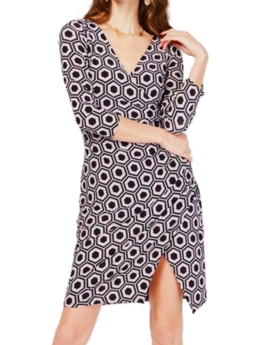 INC Faux Wrap Women's Dress Size L
